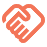 Handshake Icon | Orange Handshake Icon | Orange